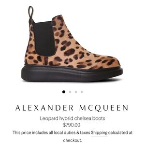 Alexander McQueen Chelsea Boot - size 38 - worn once